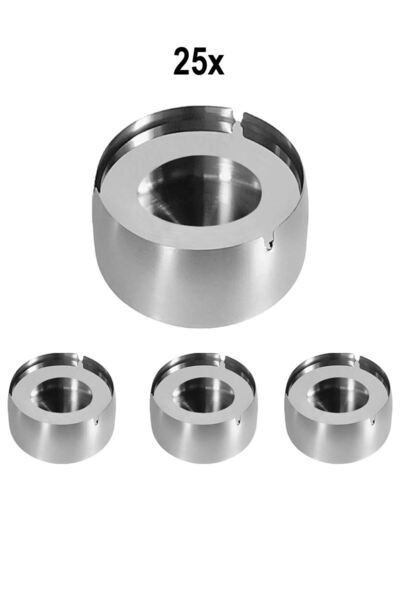 Falconetti 25 Pieces Steel 7 cm Cafe Restaurant Diner Round Ash Tray Ashtray ...