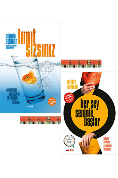 Alfa Yayınları Mümin Sekman Kitaplığı-Her Şey Seninle Başlar,Limit Sizsiniz (...