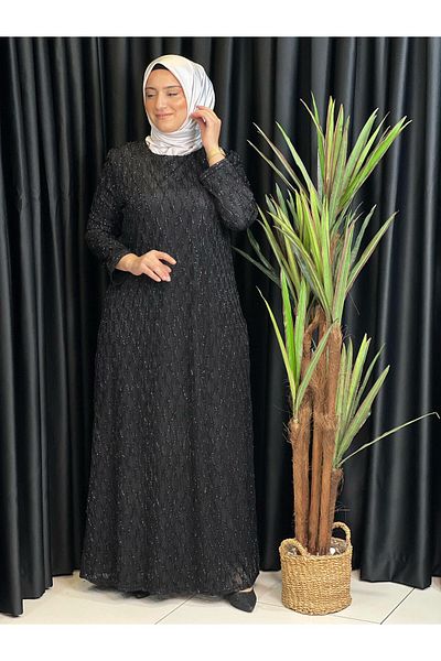 Butik büyük beden Straight Sequin Evening Dress