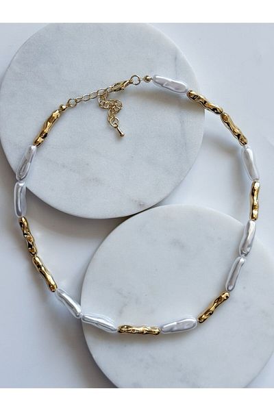 CHARMLUCKY Pearl-Gold Necklace
