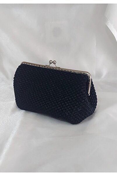 Home UMELA BUTİK Siyah burslu el çantası