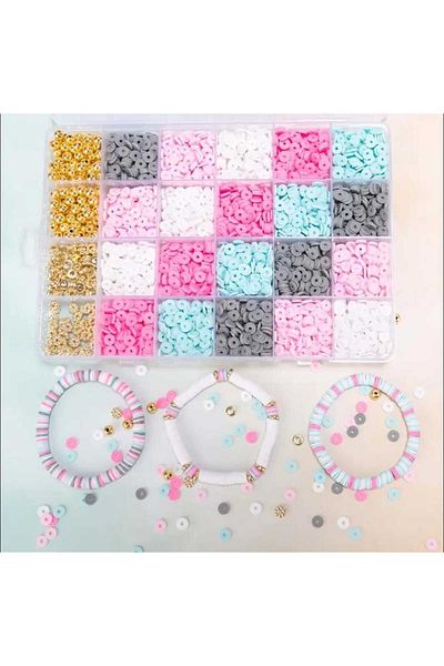 yiğit aksesuar Υλικά για κιτ κατασκευής κοσμημάτων Giant Fimo beads & spacers 9