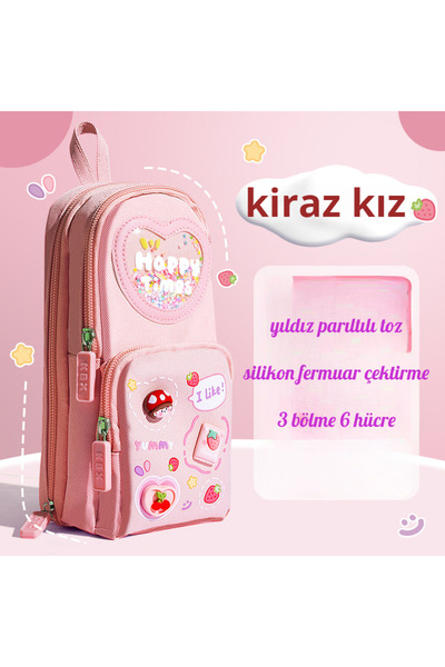 MAVIGOK Geantă pentru pix în stil coreean Kawai (SUPORT PENTRU PIX) 3 compart...