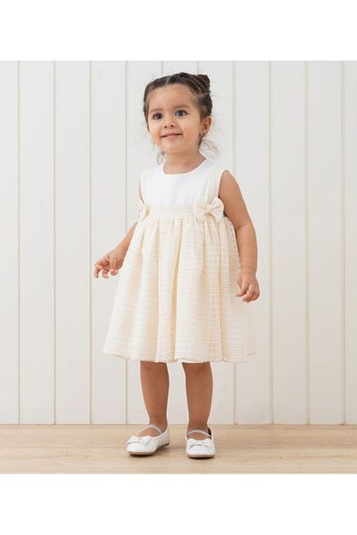 Butik Baby Girl Embroidered Lined Zippered Dress