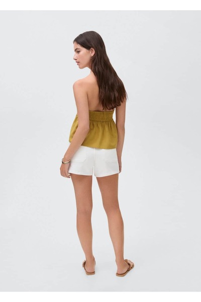 Mango Teen Zımbalı denim şort
