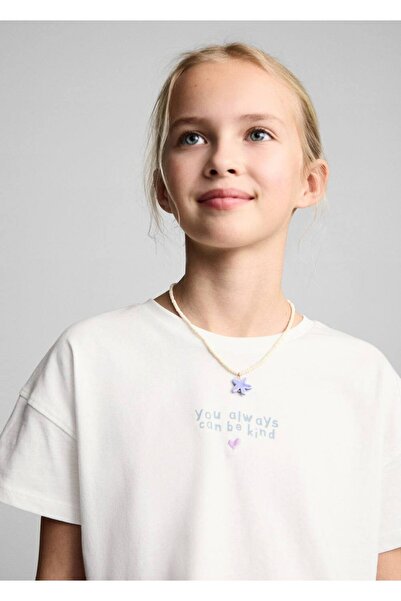 MANGO Kids Yazılı kısa tişört