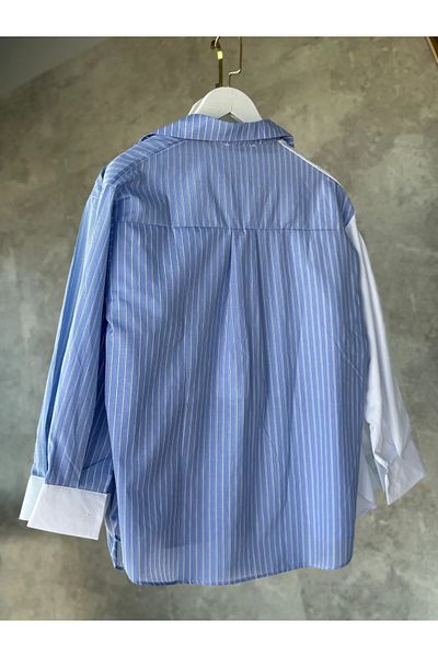modabetce Diamond Stripe Detailed Shirt