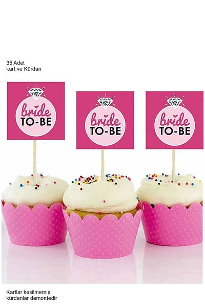 Hsn Bride to Be Written Bachelorette Party Themed 35 Pcs Toothpicks and Cards