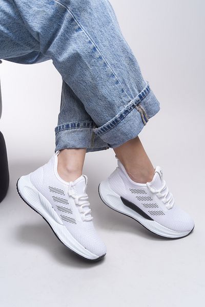Riccon Drakruil Unisex Λευκό Μαύρο Sneaker - 0012141