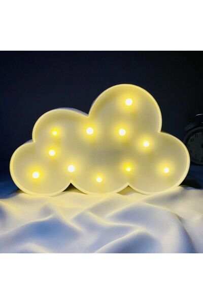 Genel Markalar Dekoratif Led Işıklı Bulut Gece Lambası Beşik-Çocuk Odası Ev O...