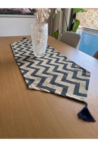 TUĞÇE DEMİR HOME DESIGN HASIR TABAN ZİGZAG DESEN RUNNER