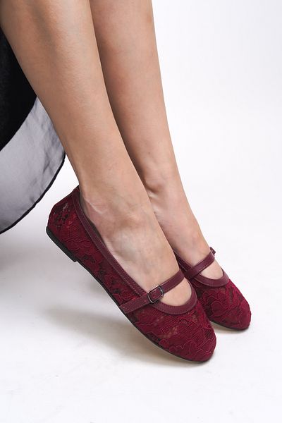 Riccon Balerini pentru femei Phraersuth 0012210   Burgundia