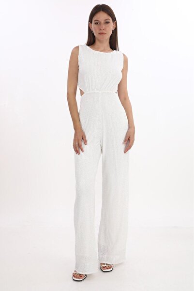 elissaa BİSİKLET YAKA KOLSUZ PUL PAYET TULUM