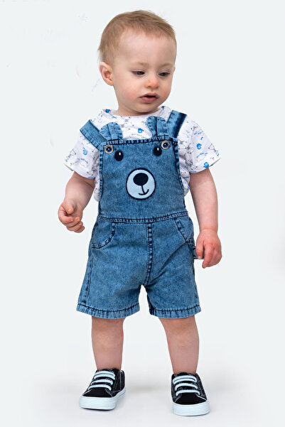 MASA Aylık Takım Ikili Takım Bebek Tolum Kot Tulum- Tişört Mükemmel