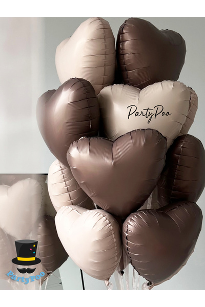 PartyPoo مجموعة بالونات على شكل قلب مكونة من 3 قطع من بالونات على شكل قلب