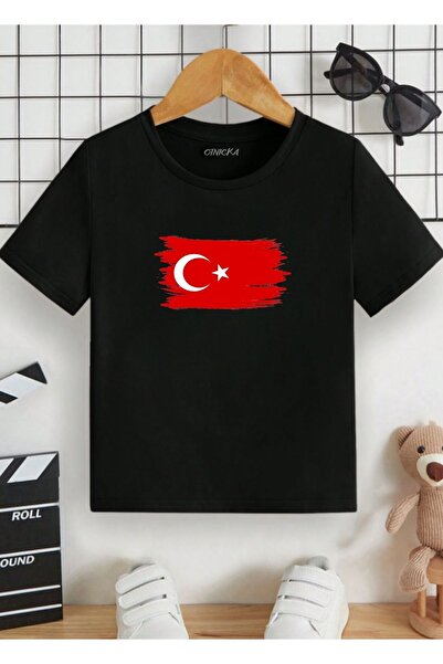 OTNICKA 29 أكتوبر 23 أبريل 19 مايو تي شيرت مخصص للأطفال مطبوع عليه العلم التركي