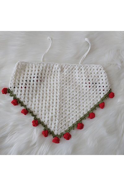 Home Hand Knitted Rose Hair Band /Bandana