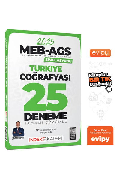 İndeks Akademi 2025 MEB-AGS Simülasyonu Türkiye Coğrafyası 25 Deneme Çözümlü ...