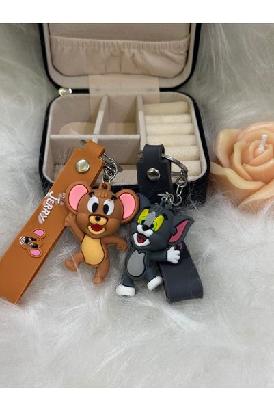 VENTİ VENTİSCA Tom and Jeery Keychain, Couple, Gift,