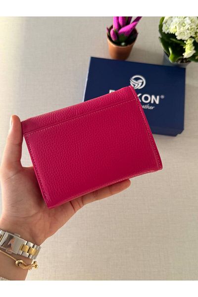 DERKON Genuine Leather Wallet with Mini Coin Compartment