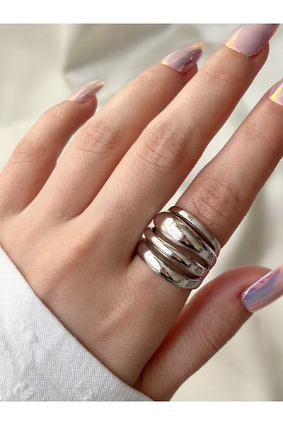 Eylülün Takısı Women's Silver Color Pinterest Bombe Ring