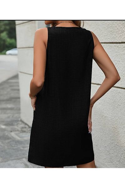 Masspera Rochie de in Mini Sofia cu bretele buzunare cu nasturi