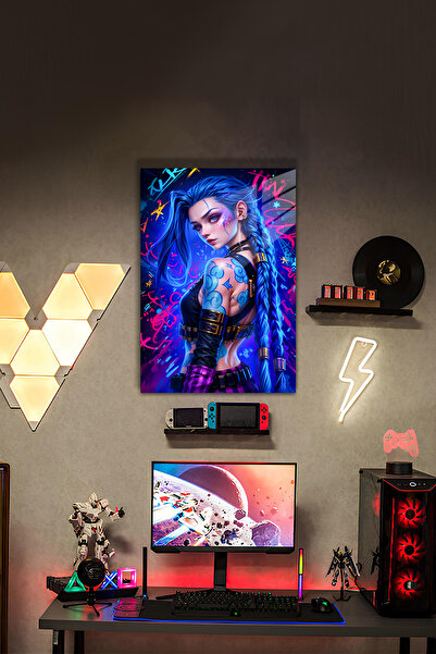 PESHLİSTORE Arcane Jinx Temalı HD Metal Tablo Poster