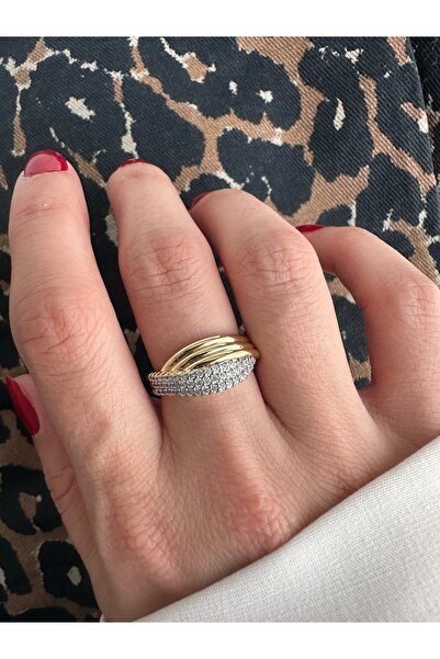 ringbox Çift Renkli İçe Geçen Yüzük