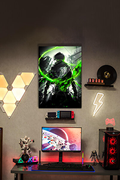 PESHLİSTORE AOT Attack On Titan Temalı HD Metal Tablo Poster