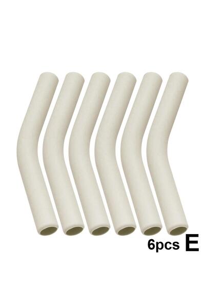 Choice 6 قطع جديدة عالية الجودة من رؤوس القش المعدنية المصنوعة من السيليكون ب...