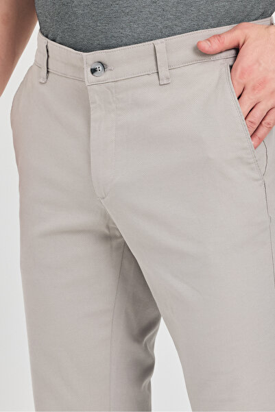 Frappoli Ibiza Men's Stone Cotton Lycra Slim Fit Trousers