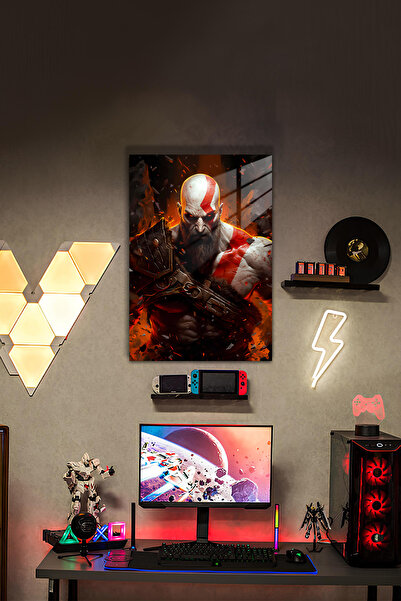 PESHLİSTORE GoW Kratos Temalı HD Metal Tablo Poster