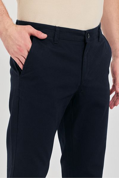 Frappoli Milano Ανδρικό Navy Blue Cotton Lycra Slim Fit Pantalon