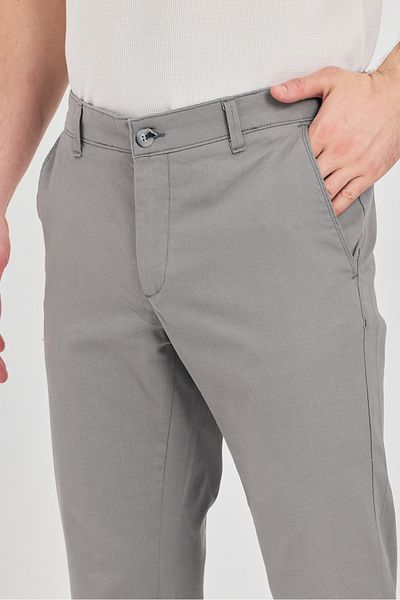 Frappoli Ανδρικό γκρι βαμβακερό Lycra Slim Fit Pantalon Ibiza