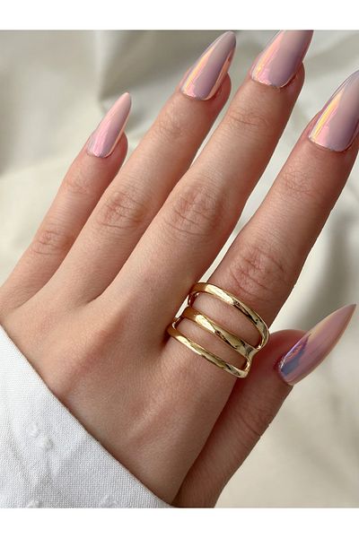 Eylülün Takısı Women's Gold Color Row Ring