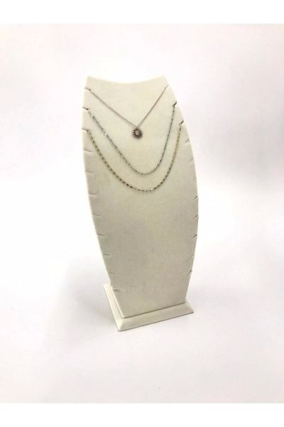 MeGass Dekor Εγχώριας παραγωγής Dubai Model Suede Fabric Cream Χρώμα 25/12 cm Κρεμαστό - Βάση με αλυσίδα