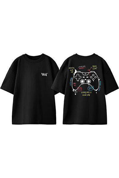 THEWERT Svaki dan je dan utakmice dizajn rukotaža Štampano Pamuk crna Oversiz...