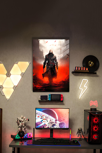 PESHLİSTORE Assasin Creed Temalı HD Metal Tablo Poster