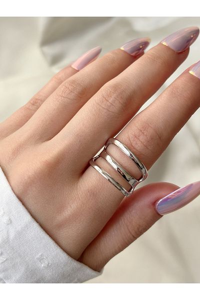 Eylülün Takısı Women's Silver Color Row Ring