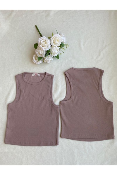 Astorya Vizyon Fitted/Fitted Crop Halter Neck Ribbed Stretchy Knitted Tank Top