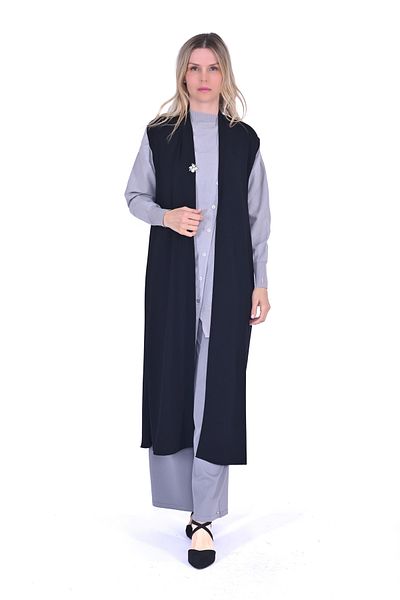 Invee سترة تريكو سوداء 6136