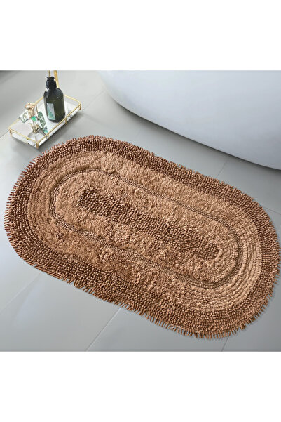 Bonny Home Spagetti Kahve Oda Banyo Halısı Makinede Yıkanabilir %100 Pamuk Do...