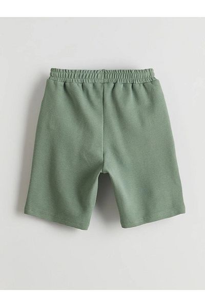 LC Waikiki Lcw Kids Green Elastic Waist Basic Boy Shorts