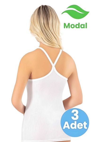 Uniquetrenders Women's 3-Piece Adjustable Strap Padded Modal Camisole Tank Top