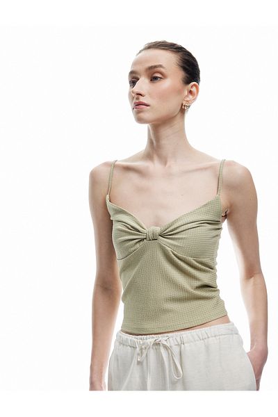 Koton Sleeveless Knot Detail Thin Strap Blouse