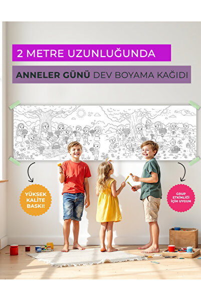 okulposterleri OP-DB07 - Anneler Günü Dev Boyama Kağıdı