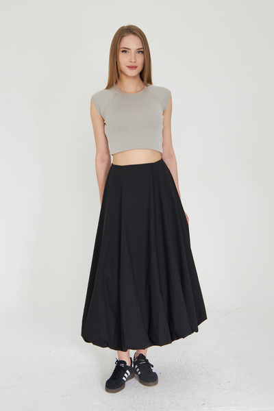 SevdeUgur Women's Black Balloon Skirt - Sevde Ugur