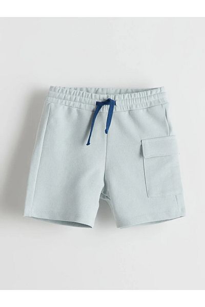 LC Waikiki Pantaloni scurți pentru băieți cu talie elastică gri LCW Kids, pachet de 2
