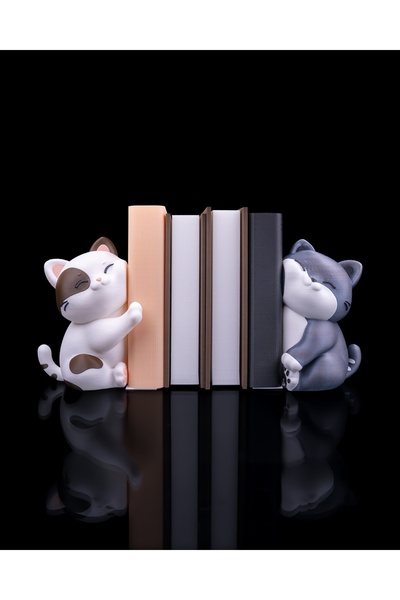 CESTOPİENO Кішка 2-в-1 підставка для книг - декоративний подарунок - органайз...