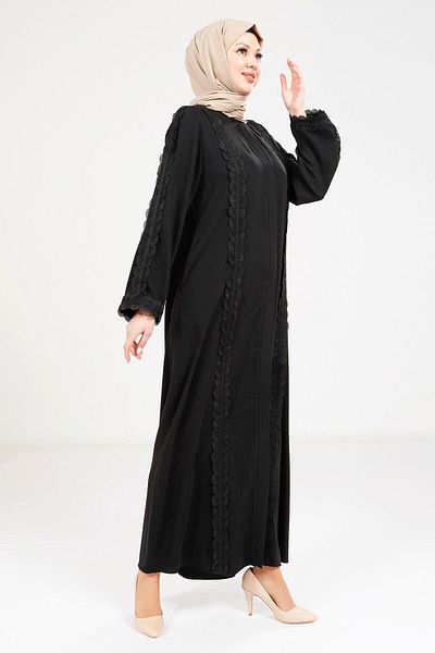 Beyza Μαύρο σε μαύρο Ferace 9251 Κορδέλα με κορδόνια